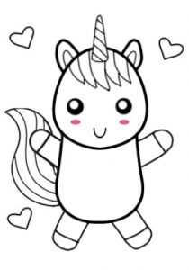 Dibujar Unicornio Kawaii