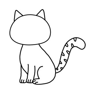 dibujar cola gato kawaii