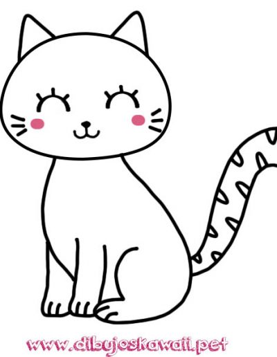 como dibujar gatos kawaiis