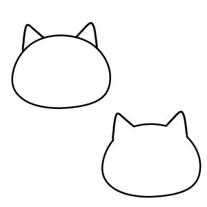 dibujar orejas gato kawaii