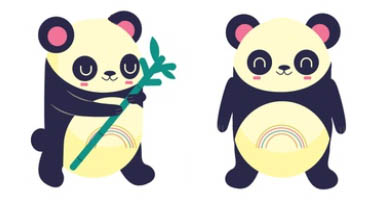 dibujar osos panda kawaiis