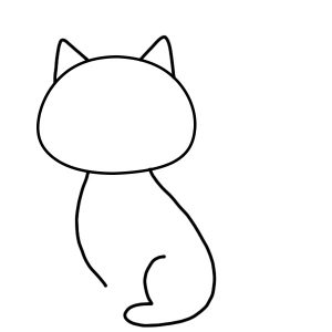 dibujar cuerpo gato kawaii