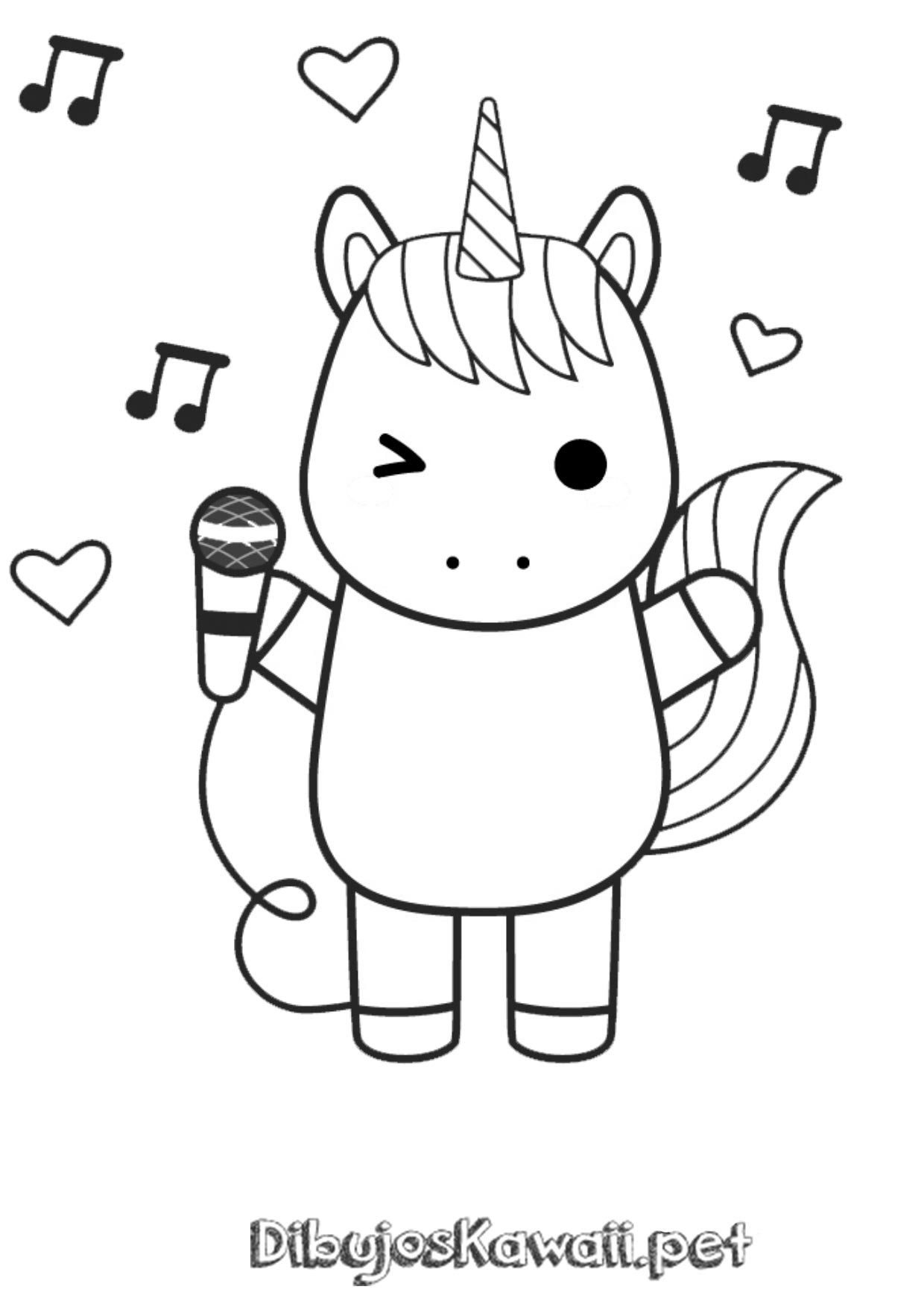 Featured image of post Tiernos Unicornios Dibujos Kawaii Para Colorear Dibujo lineal de unicornio tierno