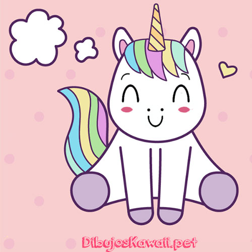 Featured image of post Dibujo De Unicornio Kawaii Es como un caballo con un cuerno en espiral