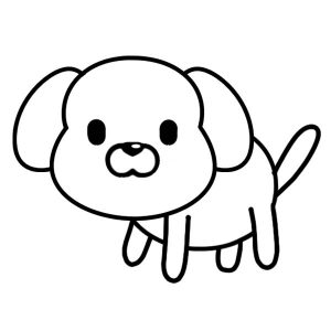 dibujar perro kawai