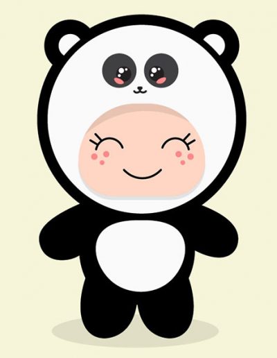 panda girl kawaii