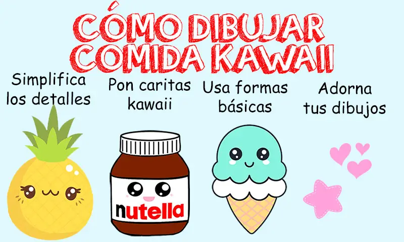 comida dibujos kawaii faciles